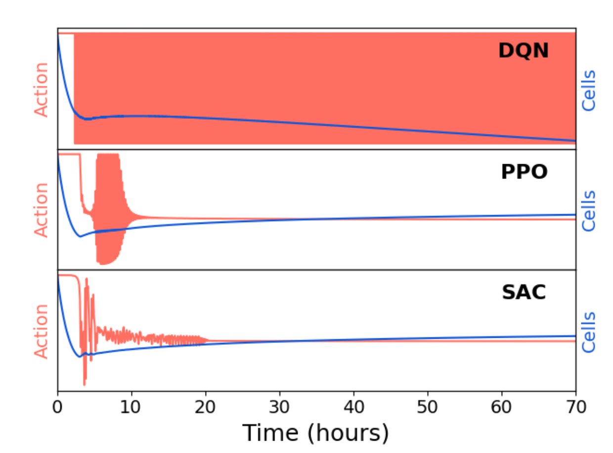 Comparison of deep RL algorithms